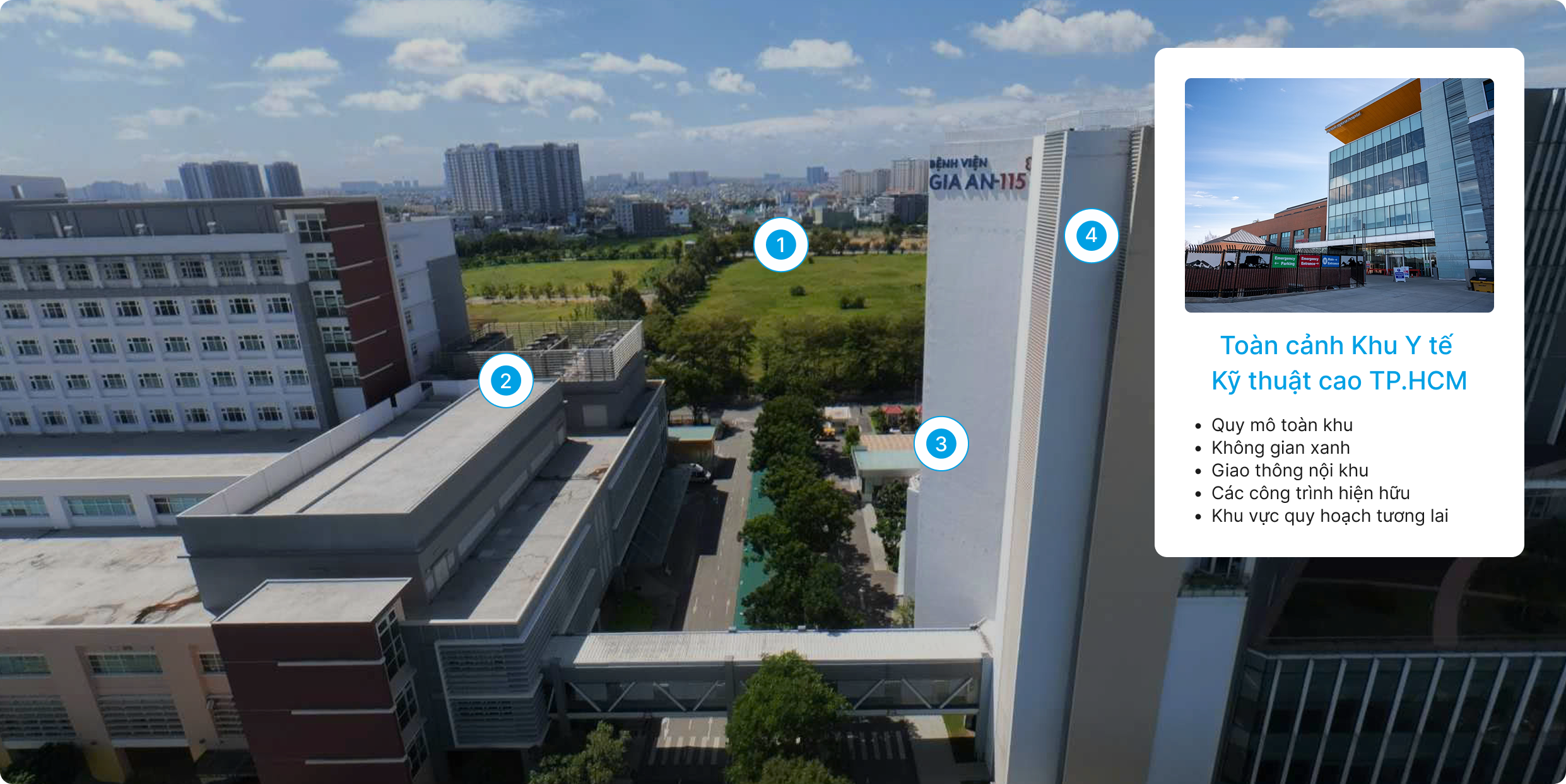 Bản đồ tour 3D Khu Y tế Kỹ thuật cao TP.HCM